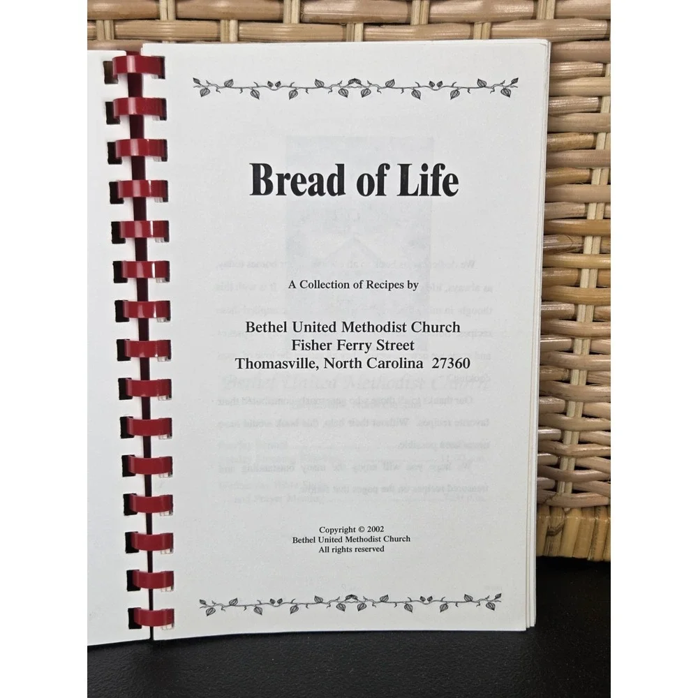 Bethel United Methodist Church Thomasville NC Cookbook 2002 North‎ Carolina